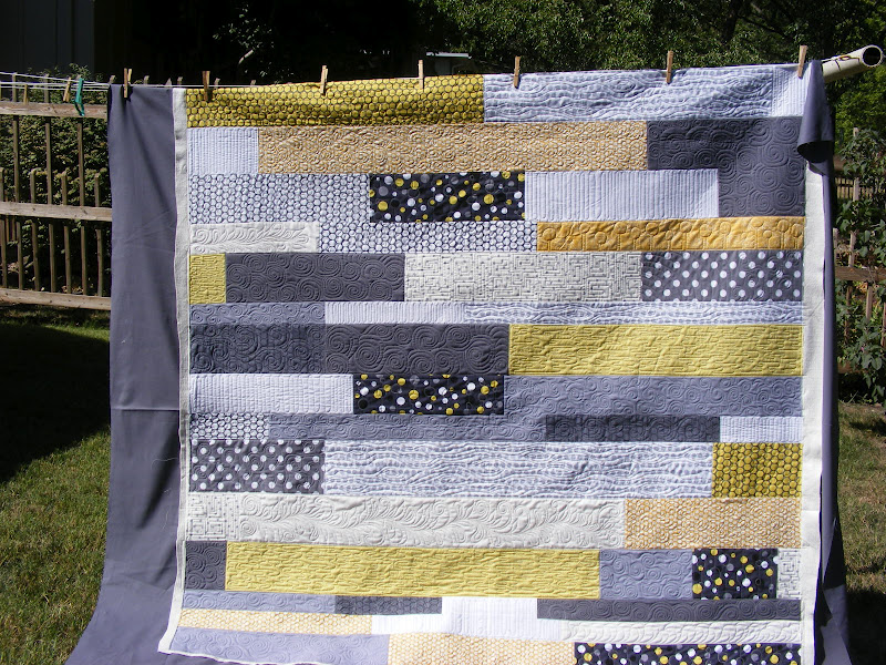 TIA CURTIS QUILTS Julie's Yellow and Gray quilt