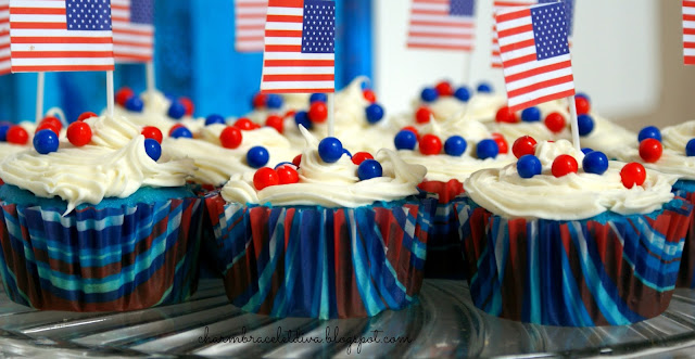 4th of July patriotic cupcakes