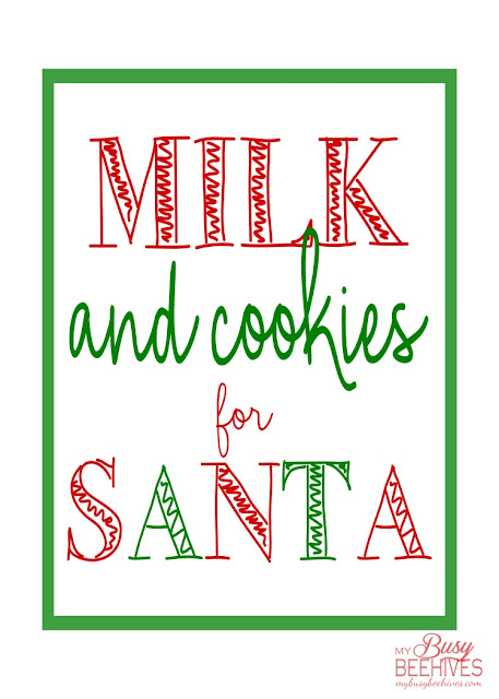 Milk and Cookies for Santa printable