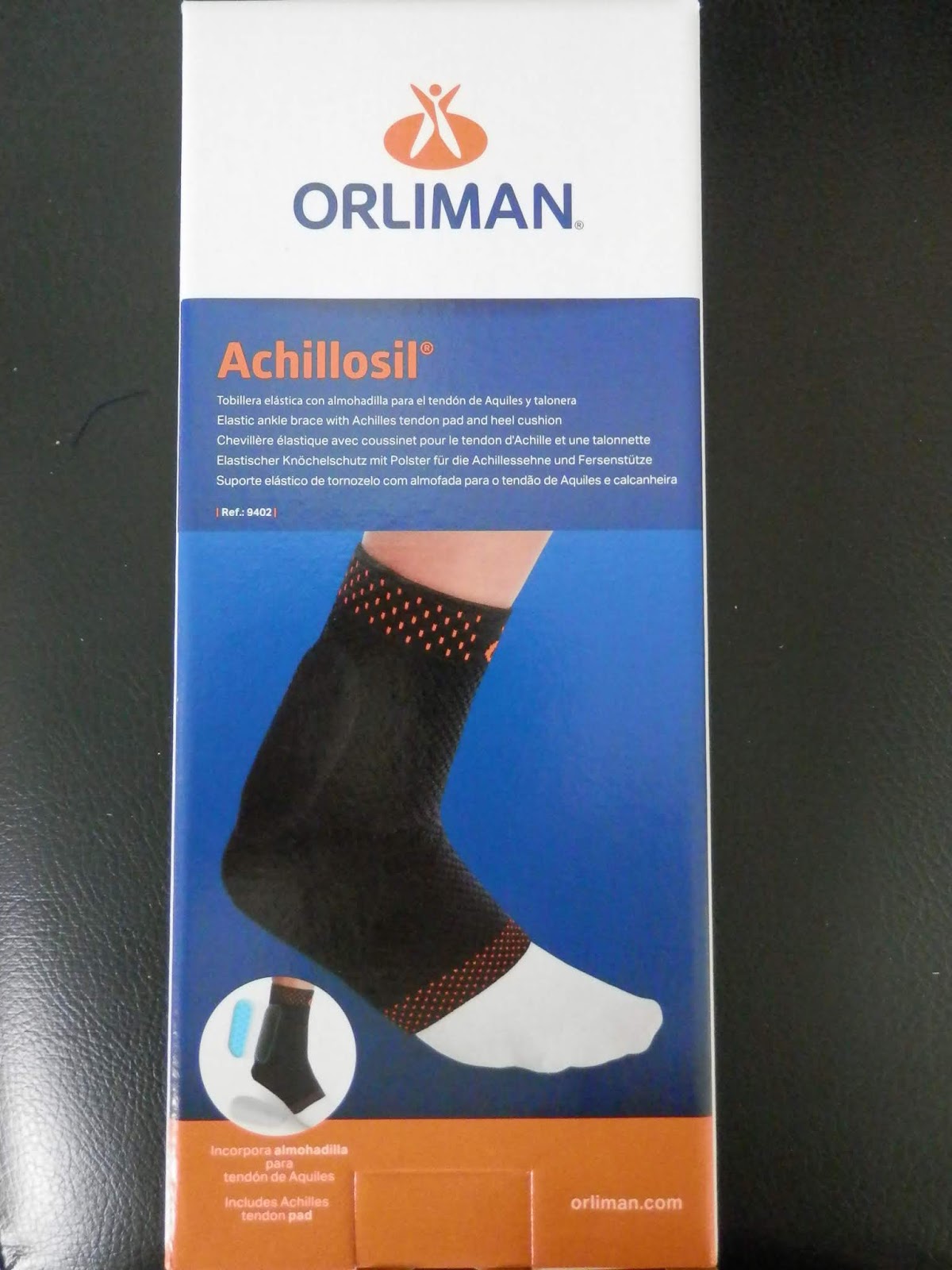 TOBILLERA ELÁSTICA CON ALMOHADILLA PARA EL TENDÓN AQUILES Y TALONERA DE SILICONA ACHILLOSIL®