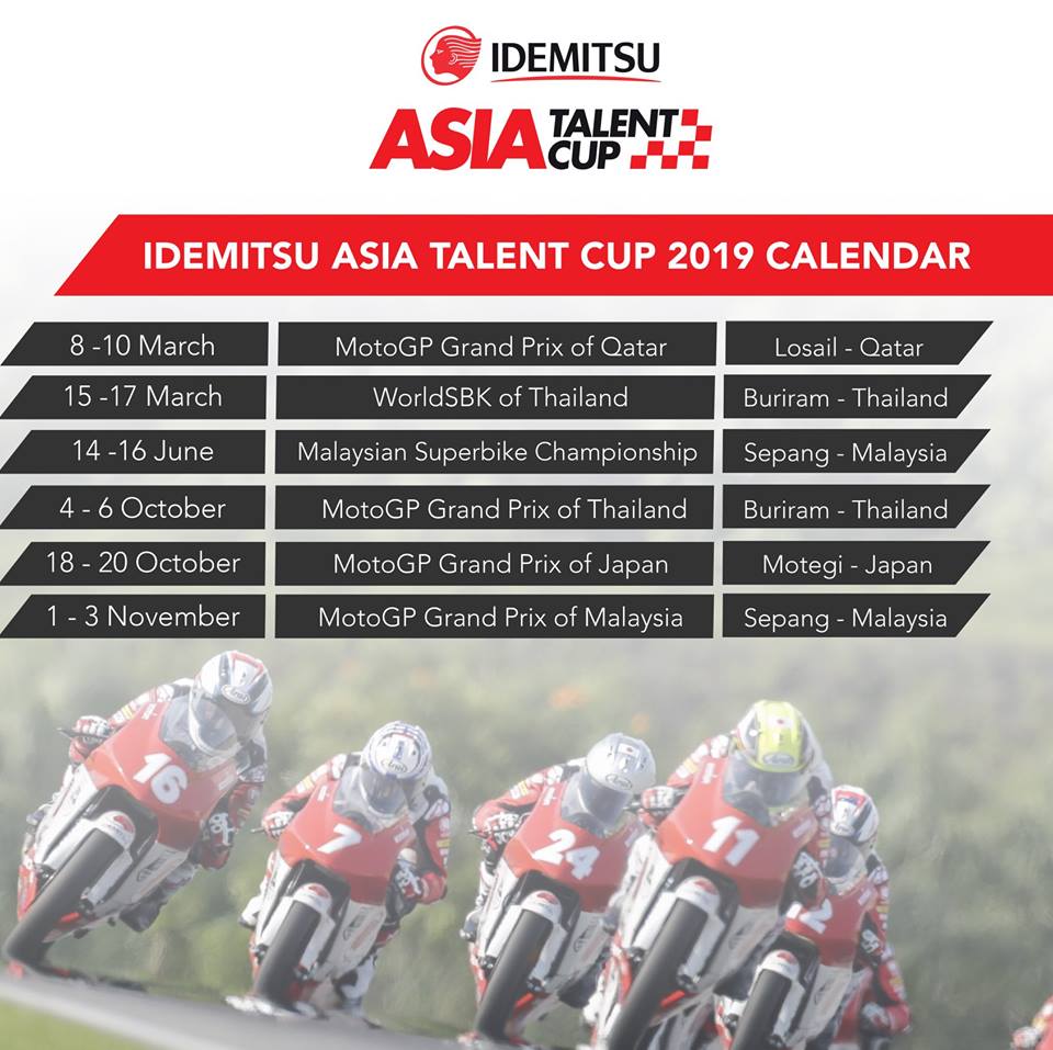 Jadwal Asia Talent Cup 2019