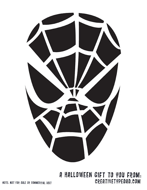 Download Free Printable spiderman pumpkin stencil Designs