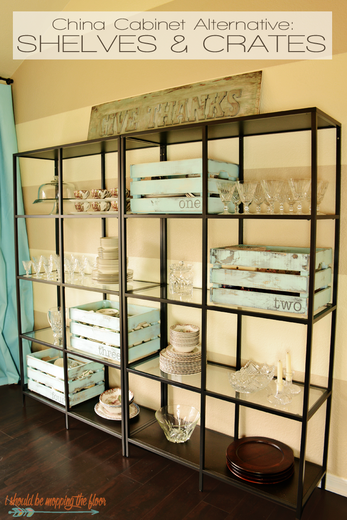 Dining Room Shelving: a fun alternative to china cabinets