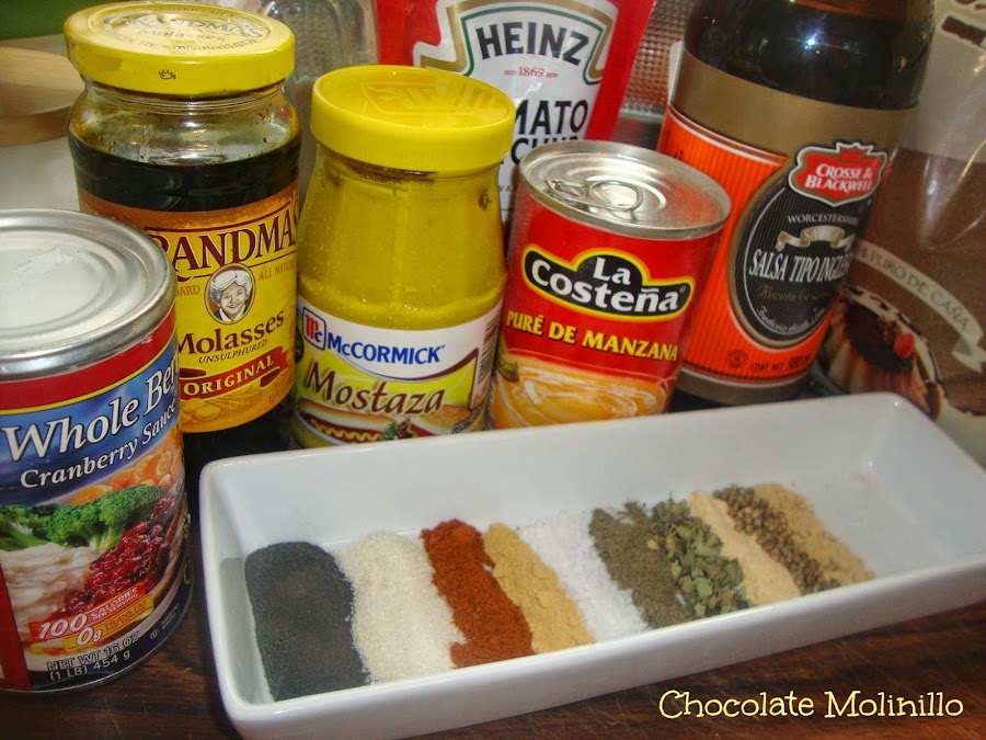 Costillitas a la Barbecue con arándanos 