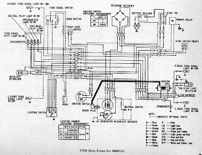 Complete Wiring Diagrams Of Honda Ct90, Ct90 Wiring Diagram