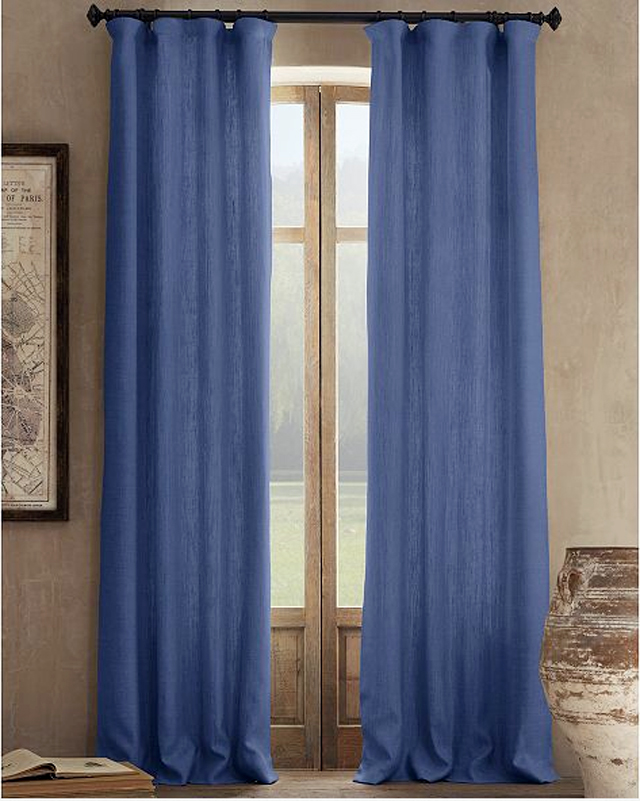 blue drapes