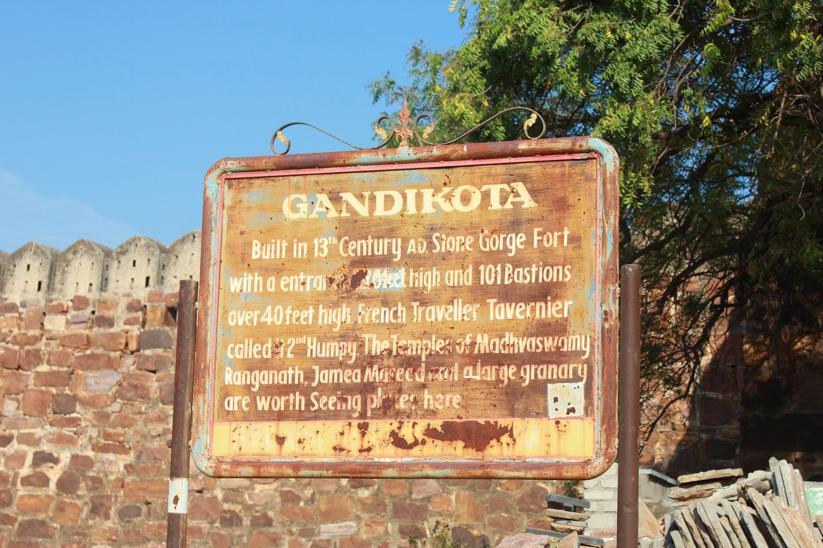 Gandikota fort travel blog
