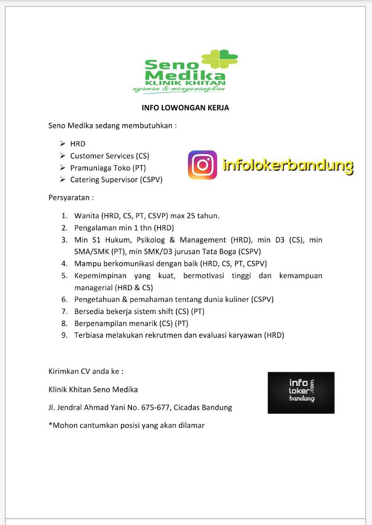 Lowongan Kerja Seno Medika Klinik Khitan Bandung Juni 2017 Info Loker Bandung 2021
