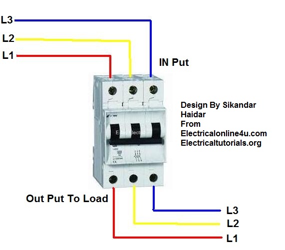 3 Phase Breaker Wiring Connection In Urdu  Hindi