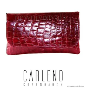 Crown Princess Mary carried Carlend Copenhagen Vanessa red Clutch bag