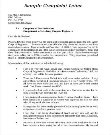 Formal Complaint Letter Sample Against A Person Formal Complaint Letter Sample Against A Person