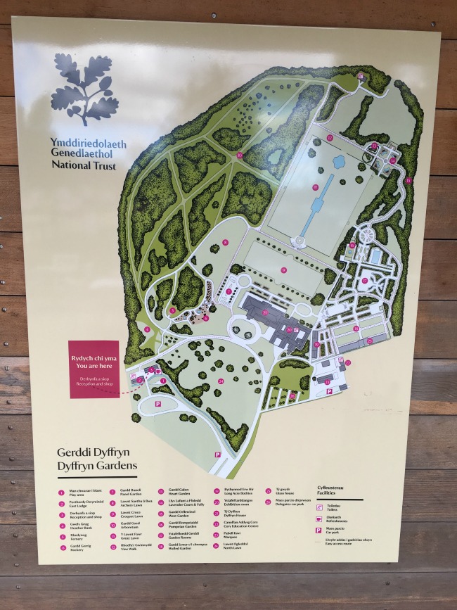 Dyffryn Gardens National Trust Map