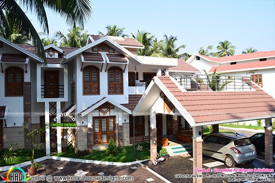 finished modern house in Calicut, Kerala