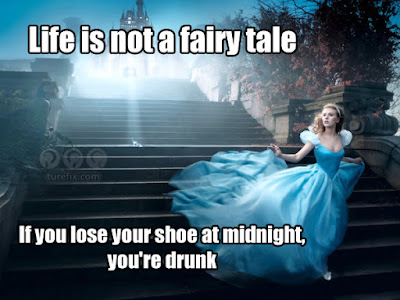 Life is not a fairy tale, funny meme Cinderella picture