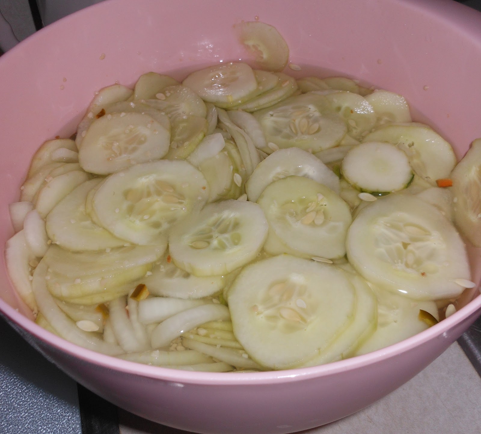 Tackling the Behemoth Sweet and Spicy Freezer Pickles