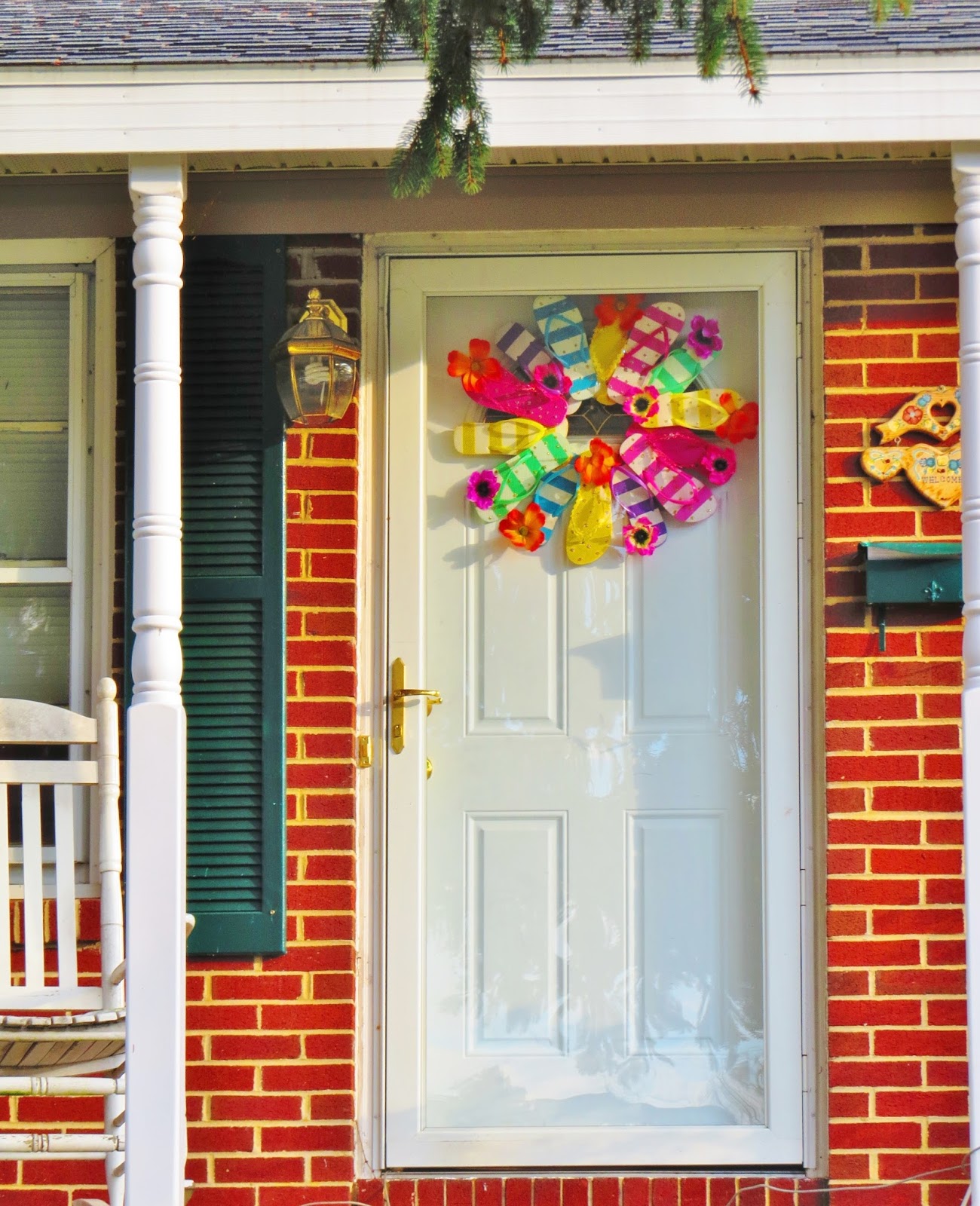 Let Your Light Shine Flip Flop Wreath