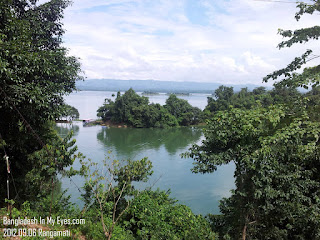 Kaptai Lake on the top of the hill