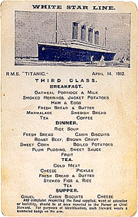 International food blog: LEST WE FORGET - Titanic Tribute 1 - Traveling