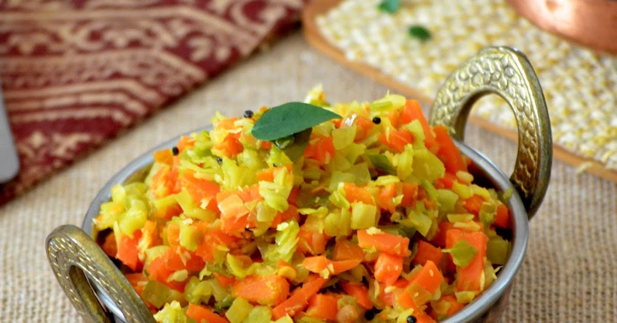 Cabbage Carrot Curry Poriyal With Stepwise pictures Veg Inspirations