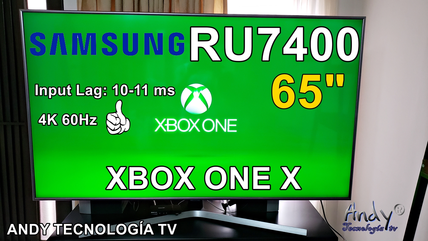Samsung RU7400 Xbox One x prueba video juegos 4K HDR