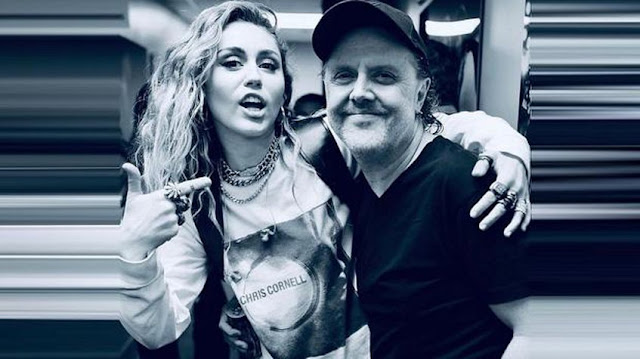 Integrante de la banda Metallica enaltece a Miley Cyrus por su imponente Voz