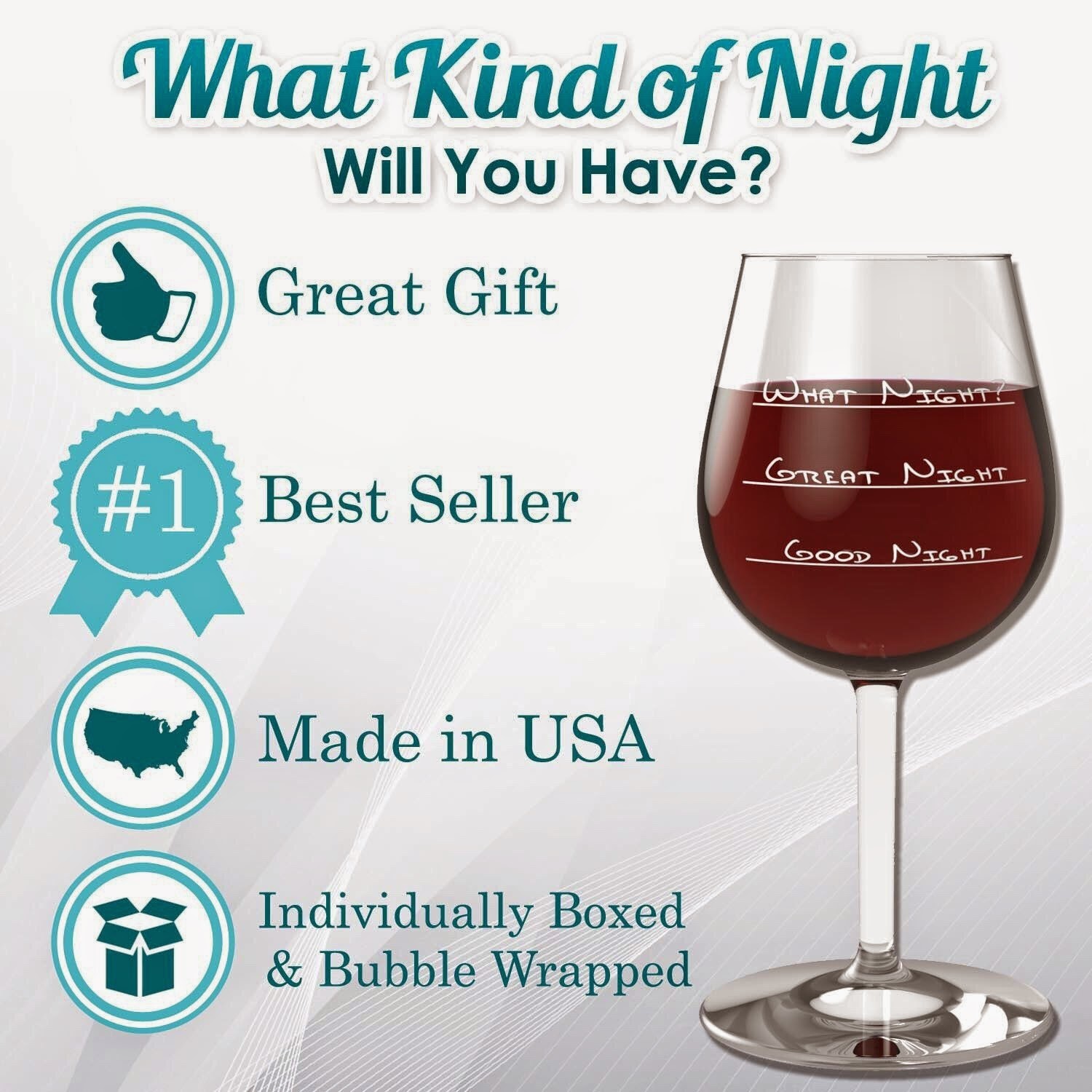 What Night Funny Wine Glass 