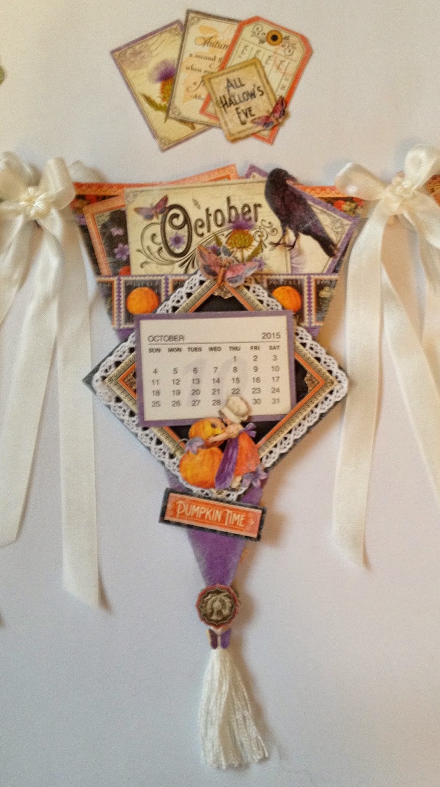 Graphic 45 Time To Flourish Banner Mini Album Calendar Part 1