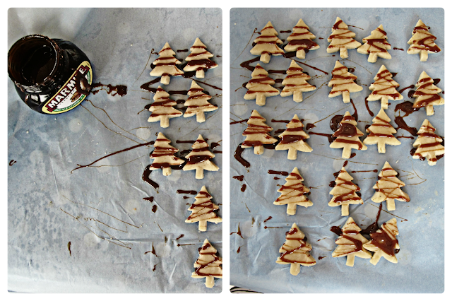 marmite Christmas tree biscuits