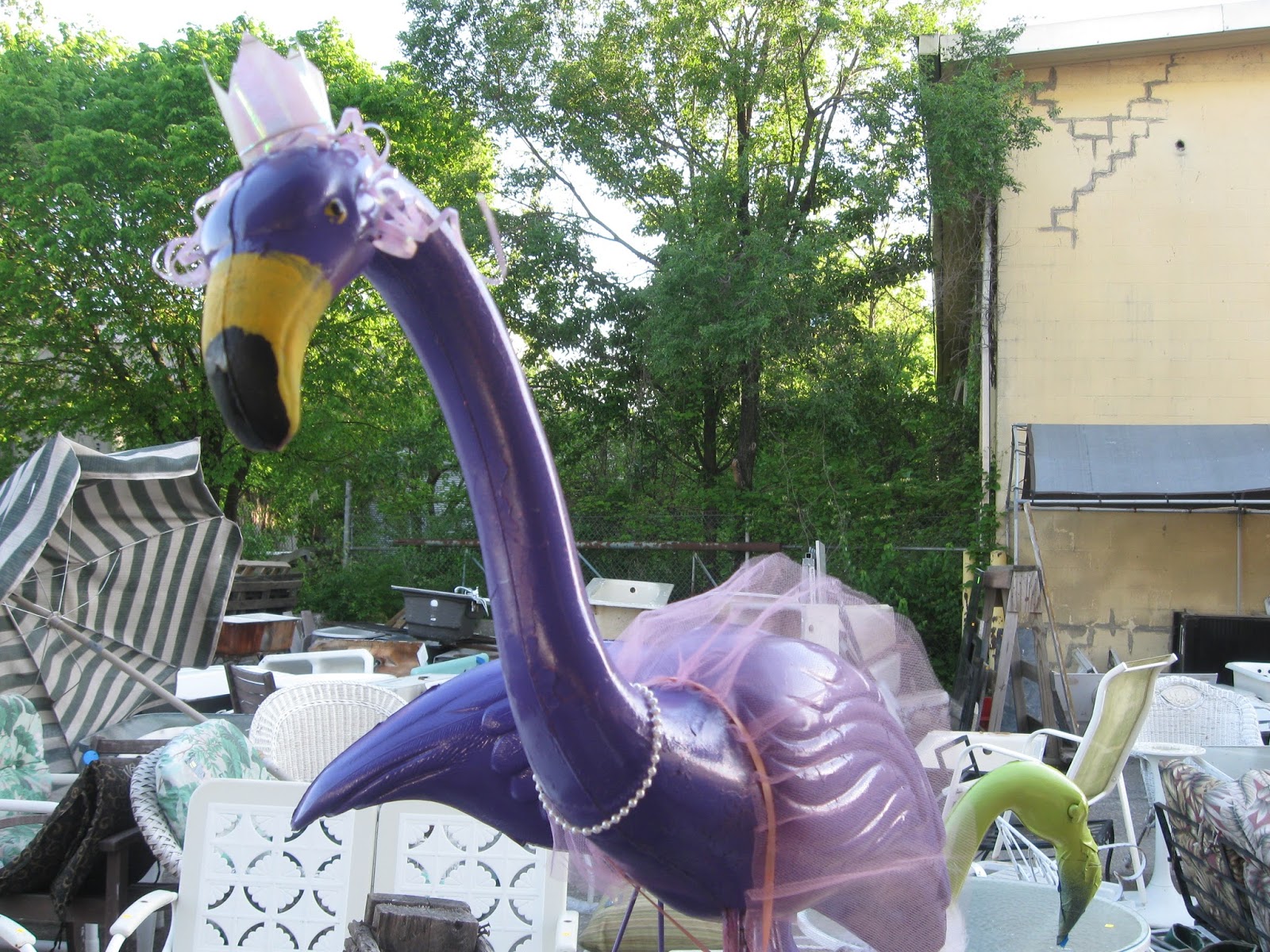 diy flamingo headpiece