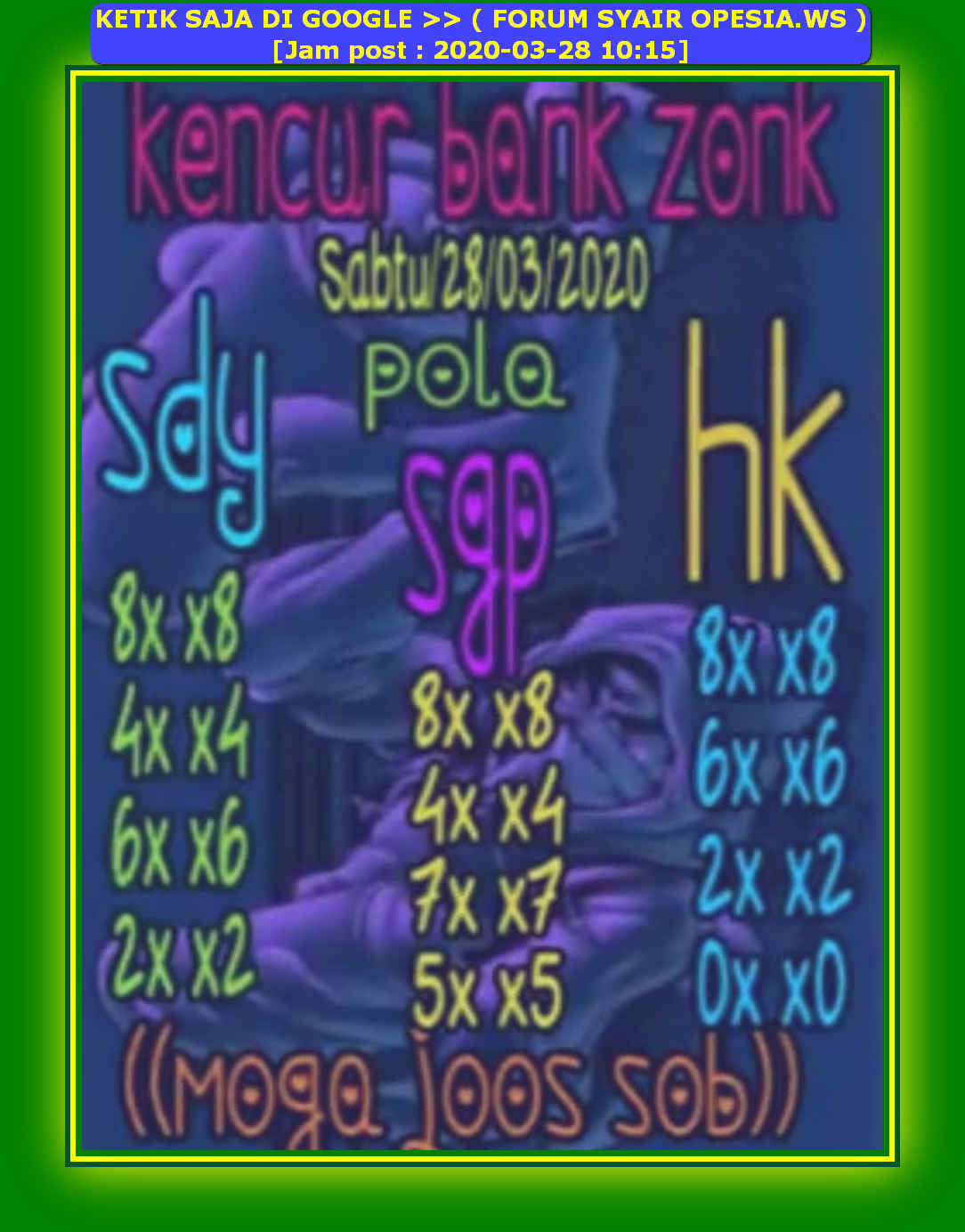 1 New Message Kode Syair Hongkong 28 Maret 2020 Forum Syair Togel Hongkong Singapura Sydney