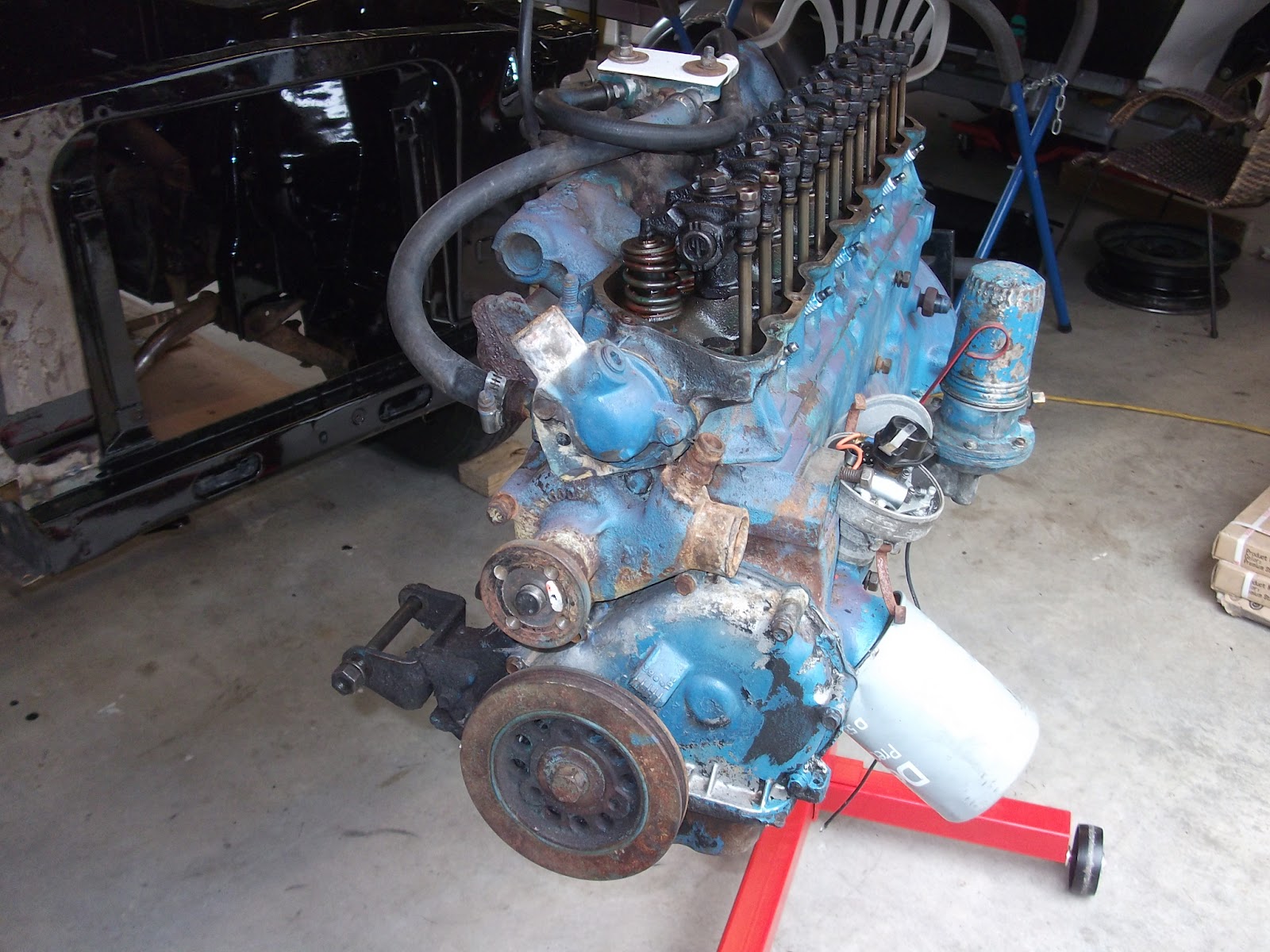 1965 Convertible Mustang Restoration Engine painting