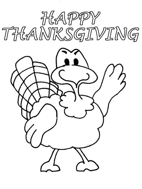 Carton Color Happy Thanksgiving Coloring Pages