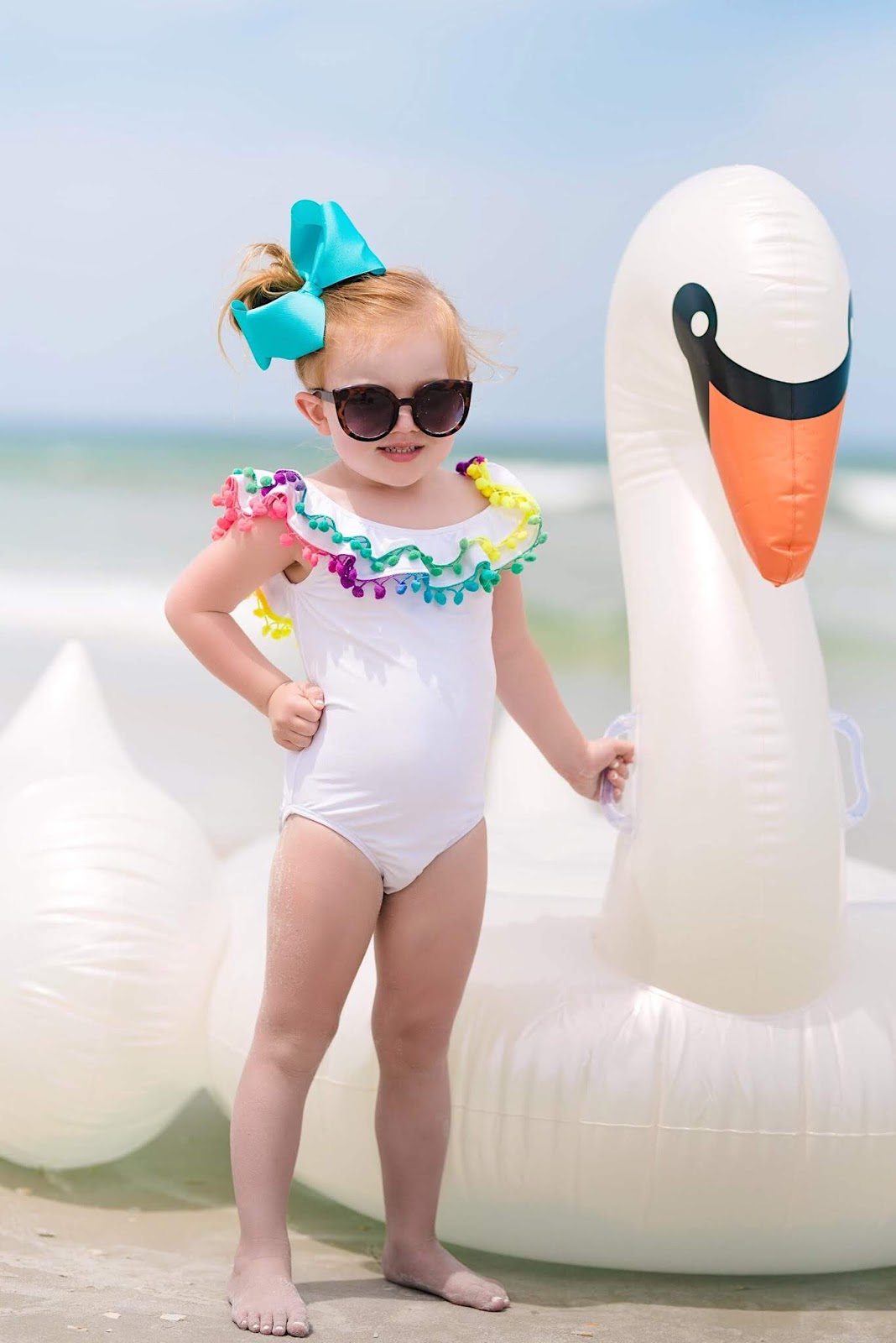 Toddler Girl's Pilyq Pom Pom Swimsuit - Something Delightful Blog