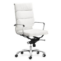 forget the backpain with this white office chair