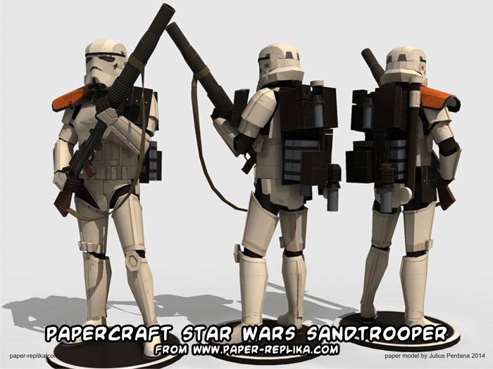 Ninjatoes' papercraft weblog 1/6 scale papercraft "Star Wars" Sandtrooper