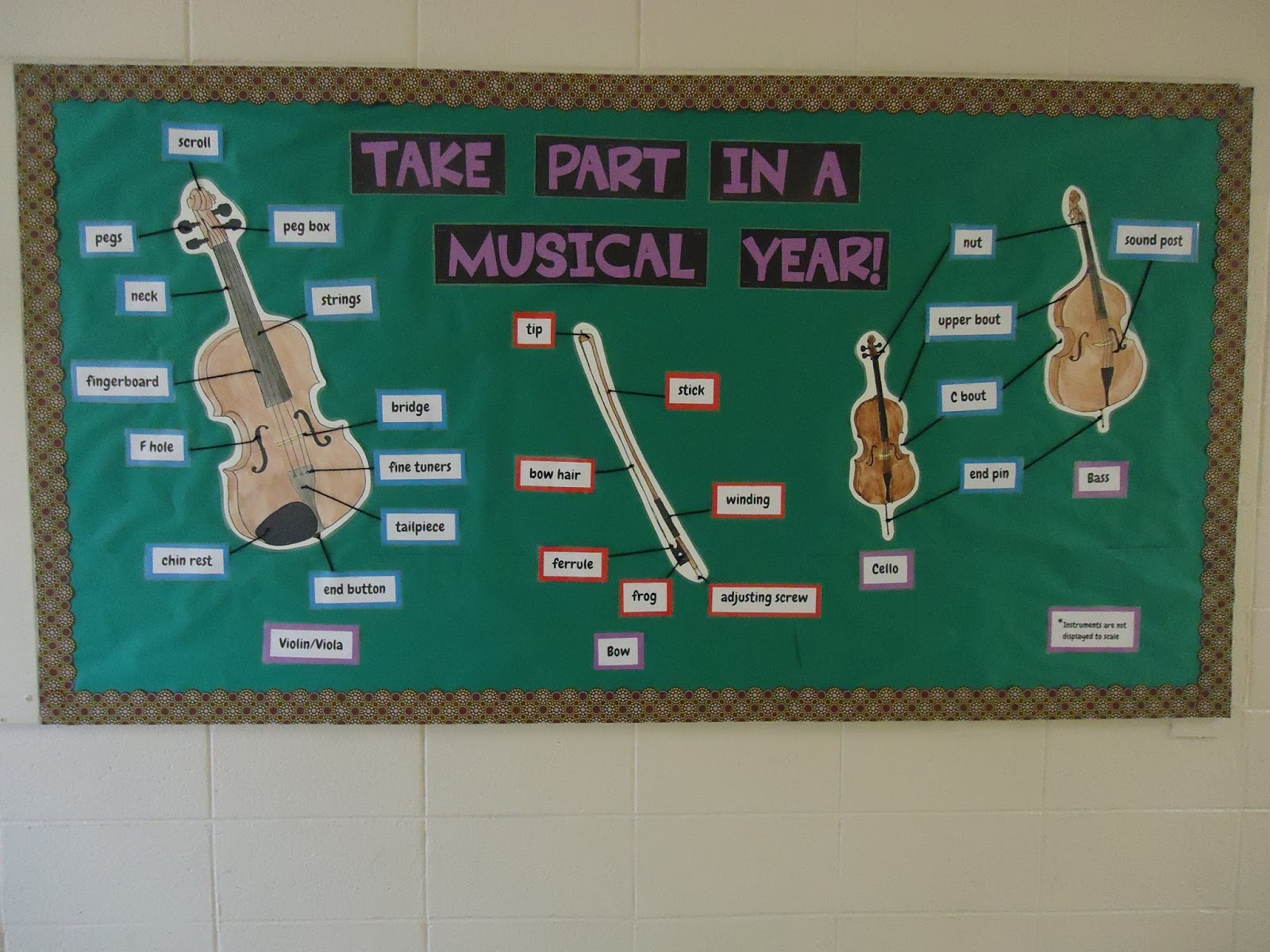 Teaching Elementary Orchestra Take Part In A Musical Year! Bulletin Board