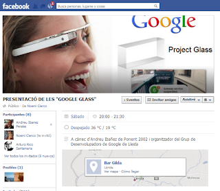 Más Google Glass para el fin de semana: #GlassLleida Presentación pública en el bar Gilda.