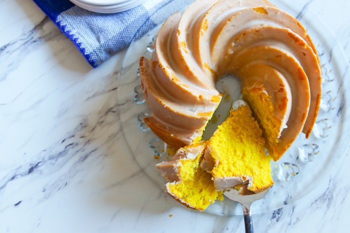 Meyer Lemon, Ginger, and Turmeric Cake | bakeat350.net for The Pioneer Woman Food & Friends
