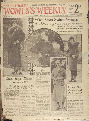 The Australian Women's Weekly, officially began circulation on Saturday, 10 June 1933
