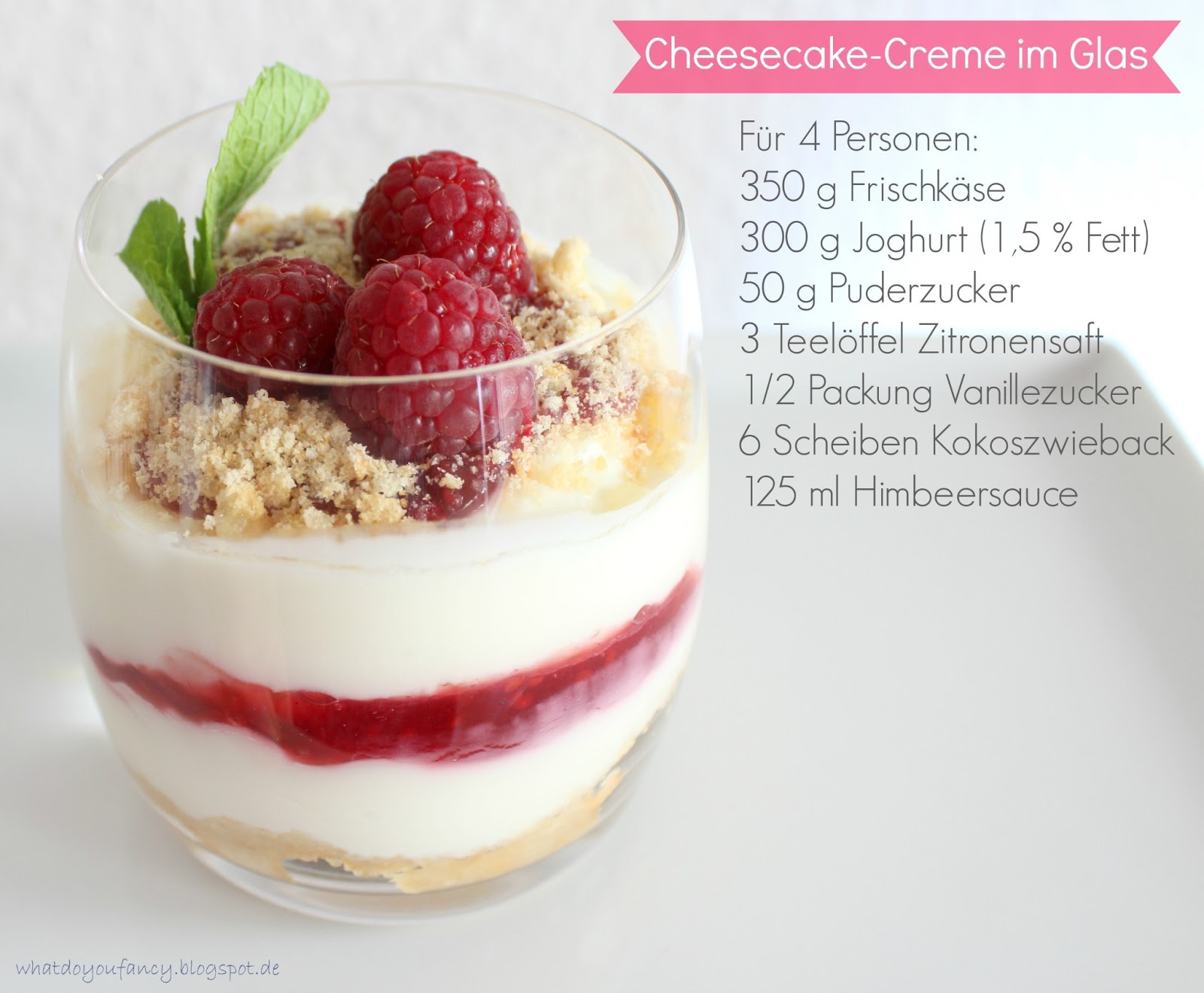 Cheesecake-Creme im Glas Cheesecake-Creme im Glas