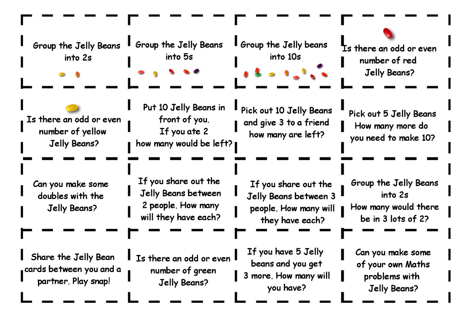 Debbie's Resource Cupboard Jelly Bean maths