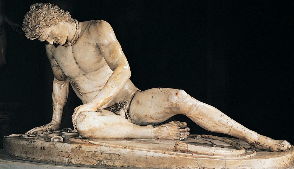Statue of a Dying Gaul in Capitoline Museum in Rome