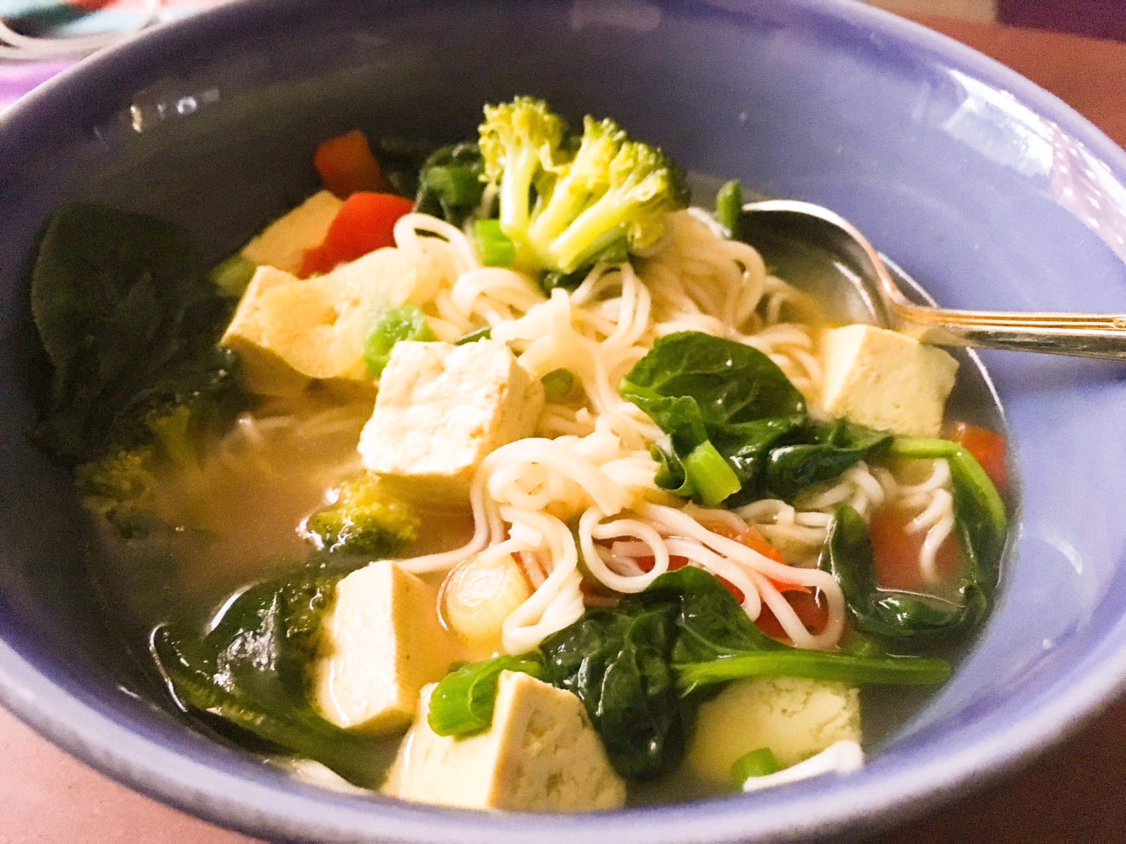 One Straw Eating Tofu Noodle Soup