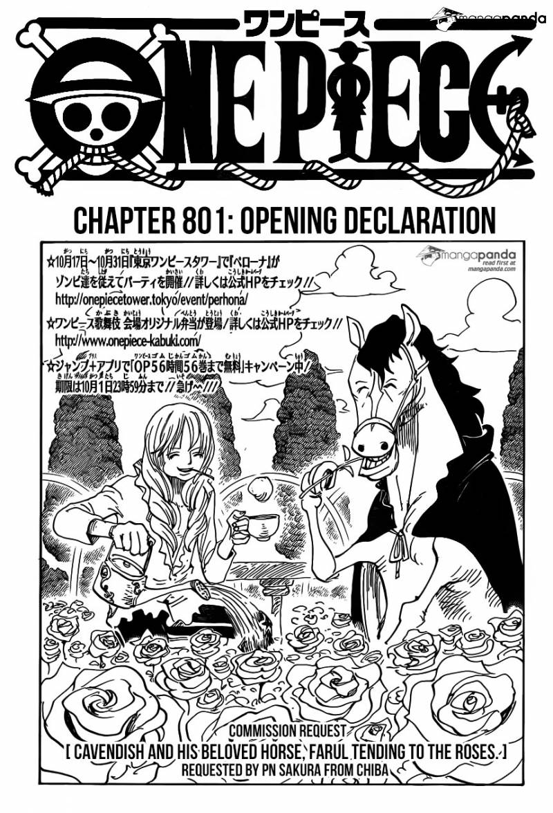 One Piece Ch 801: Opening Declaration