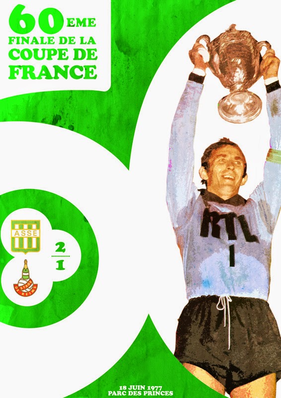 Finale coupe de France 1977. ST-ETIENNE-STADE DE REIMS.