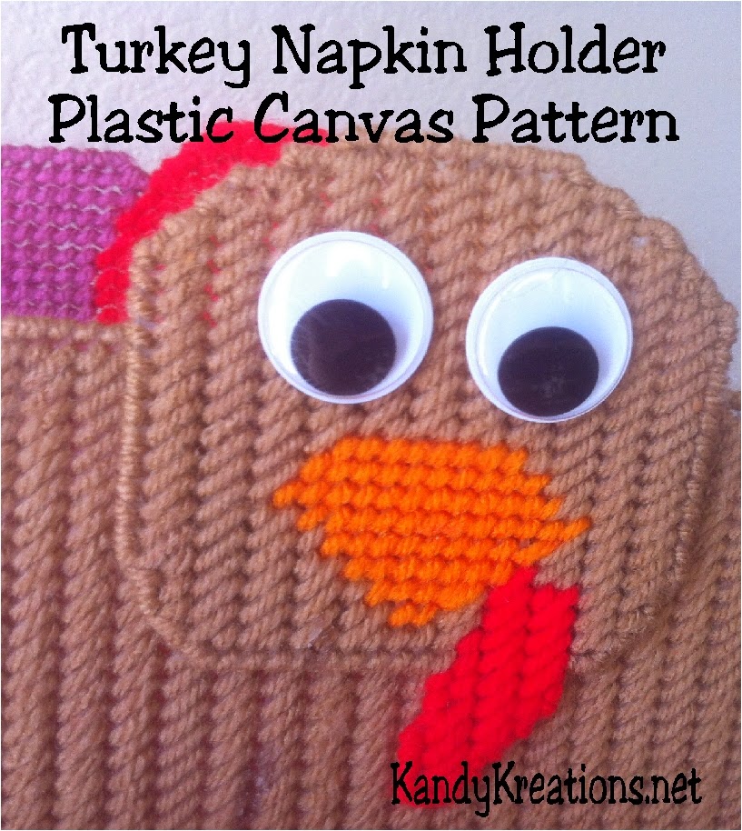 DIY Party Mom Turkey Napkin Holder Plastic Canvas Pattern
