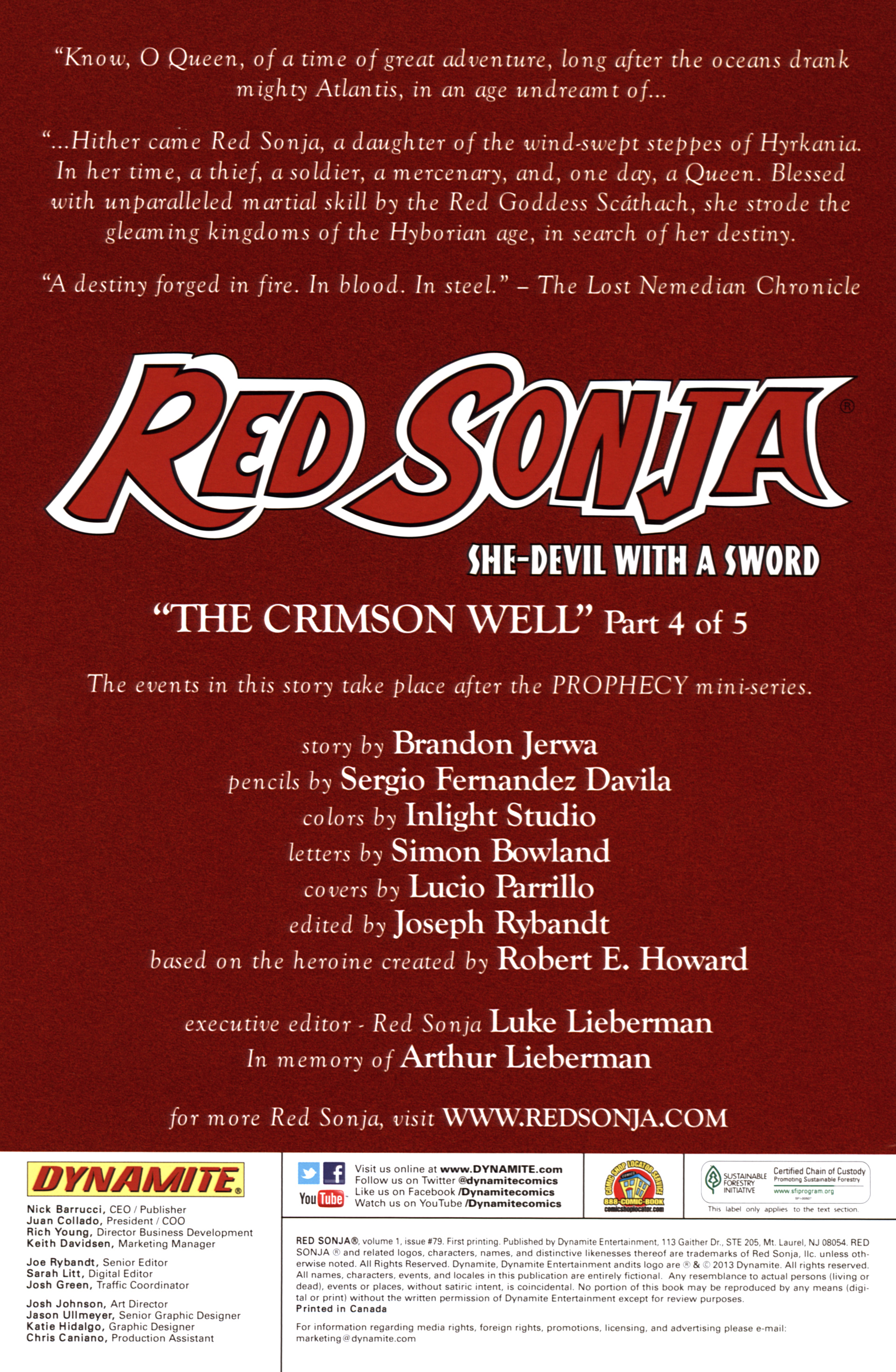 Read online Red Sonja (2005) comic -  Issue #79 - 2