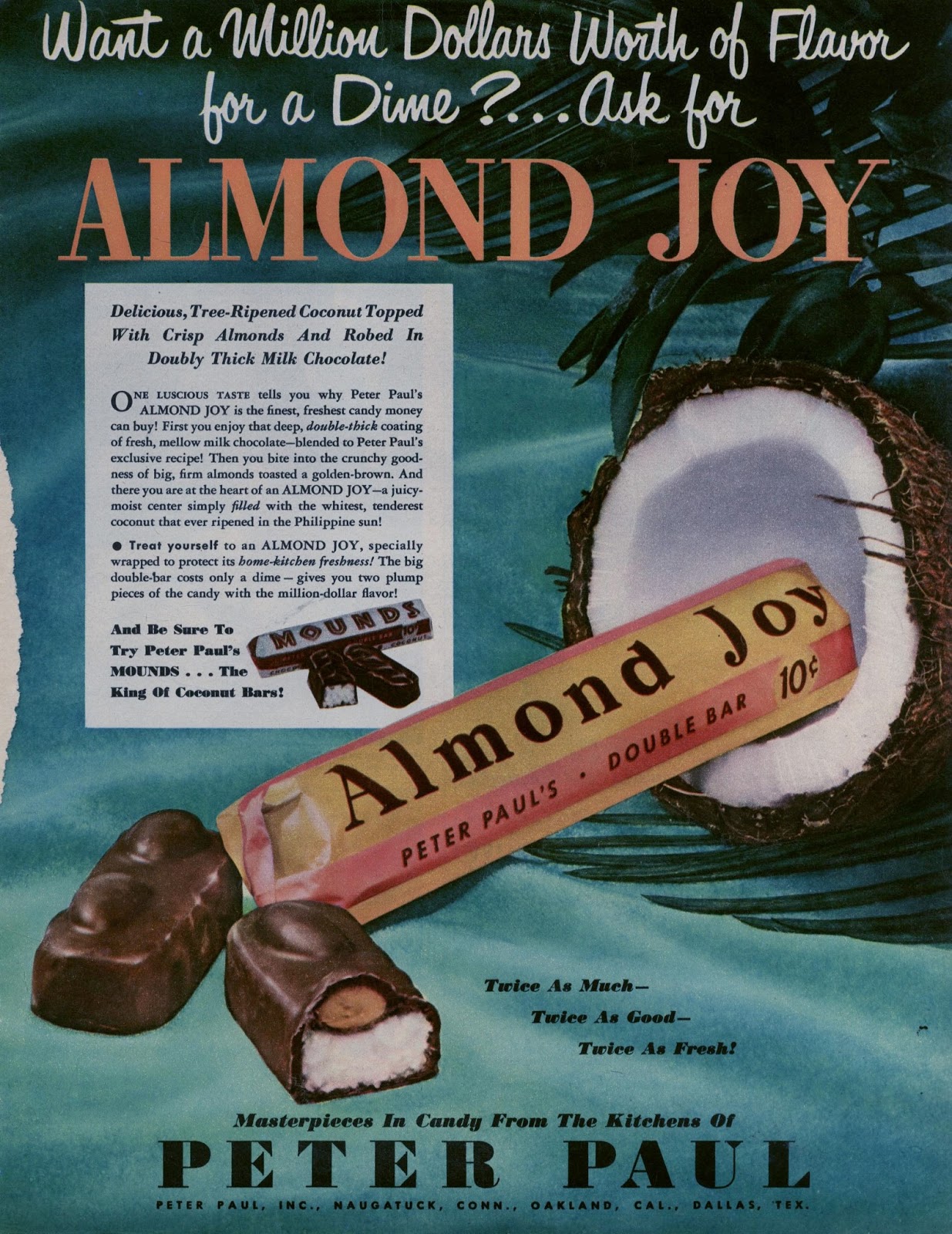 The Visual Primer of Advertising Cliches Ask for Almond Joy 1951