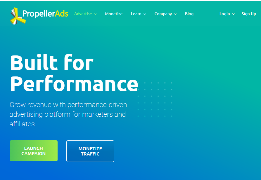 شركة بروبلر ادس PropellerAds الاعلانية ومميزاتها الشركات الاعلانية على الانترنت