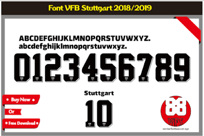 Font Vector VFB Stuttgart 2018 / 2019